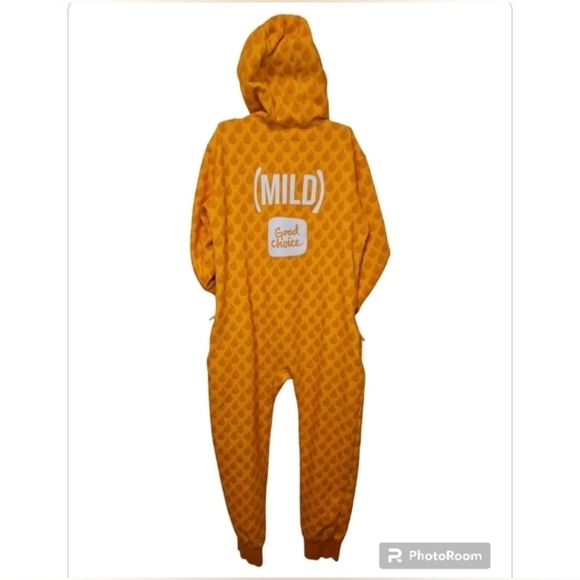 Tipsy Elves Other - Tipsy Elves Taco Bell Mild Sauce Jumpsuit Halloween Costume Hoodie Adult Small